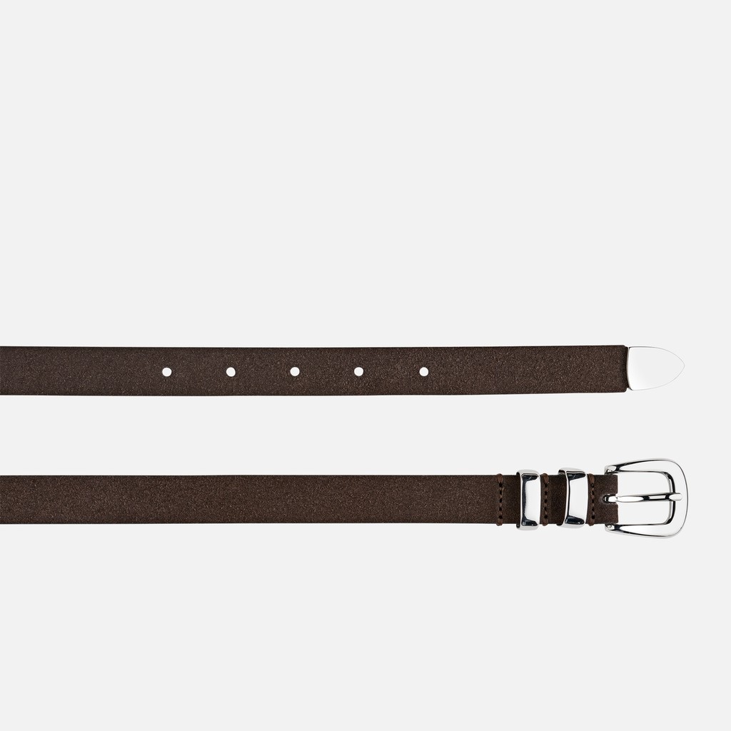 Leather belt BELT WOMAN Chocolate - image number 1 | GEOX