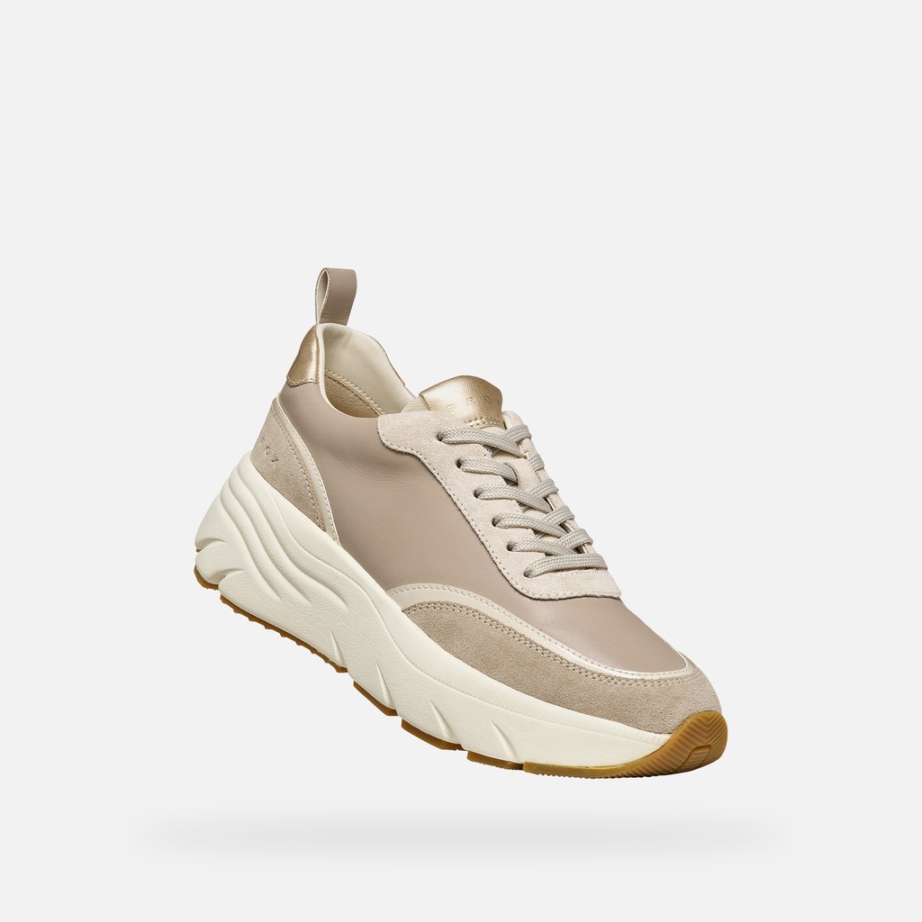 Low top sneakers DIAMANTA WOMAN Beige/Sand - image number 4 | GEOX