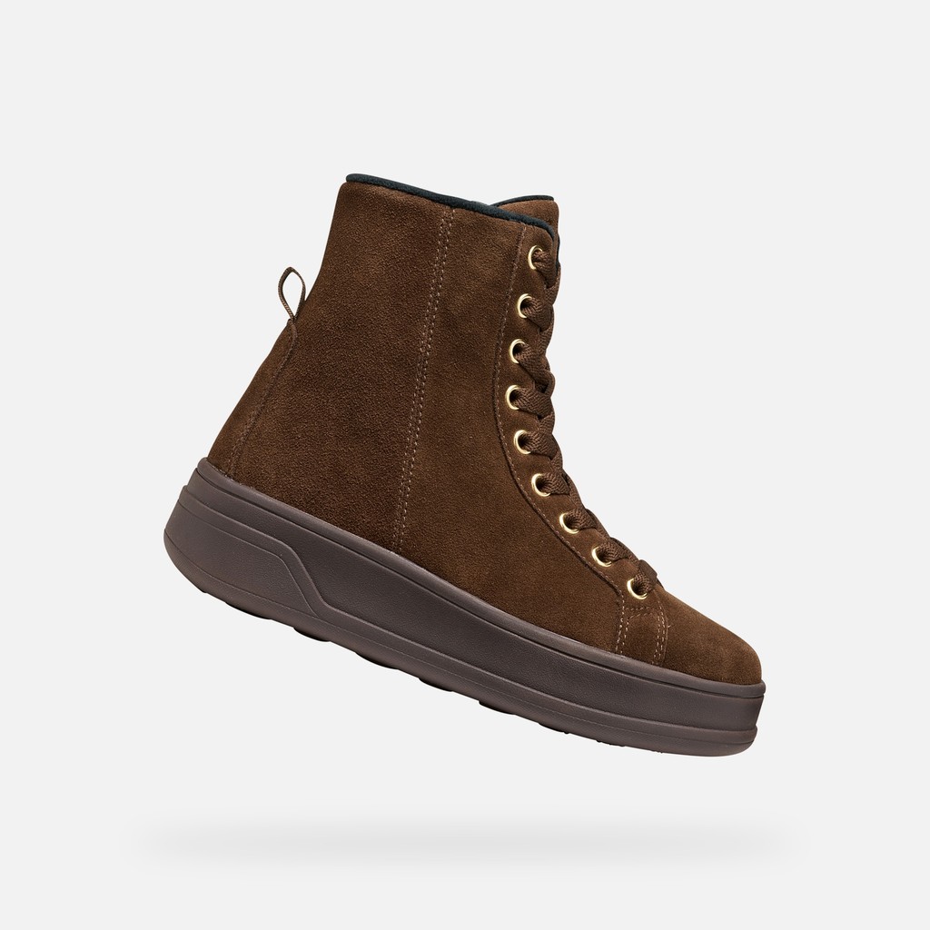 Stiefeletten zum Schn&uuml;ren SPHERICA ECUB-2 DAME Dunkelbraun - image number 0 | GEOX