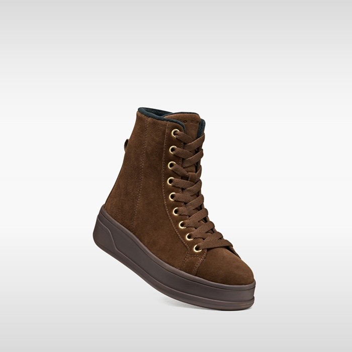 Stiefeletten zum Schn&uuml;ren SPHERICA ECUB-2 DAME Dunkelbraun | GEOX