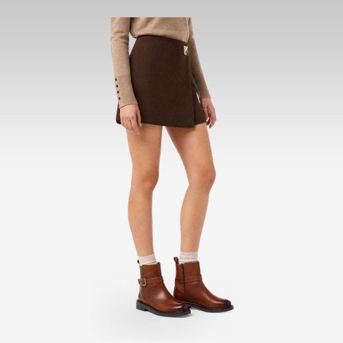 Biker boots SERILDA WOMAN Dark Brown - image number 1 | GEOX