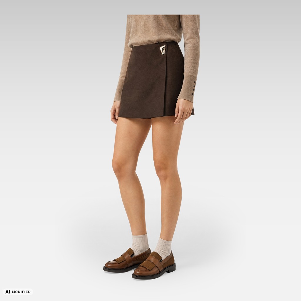 Suede loafers SERILDA WOMAN Nut - image number 1 | GEOX