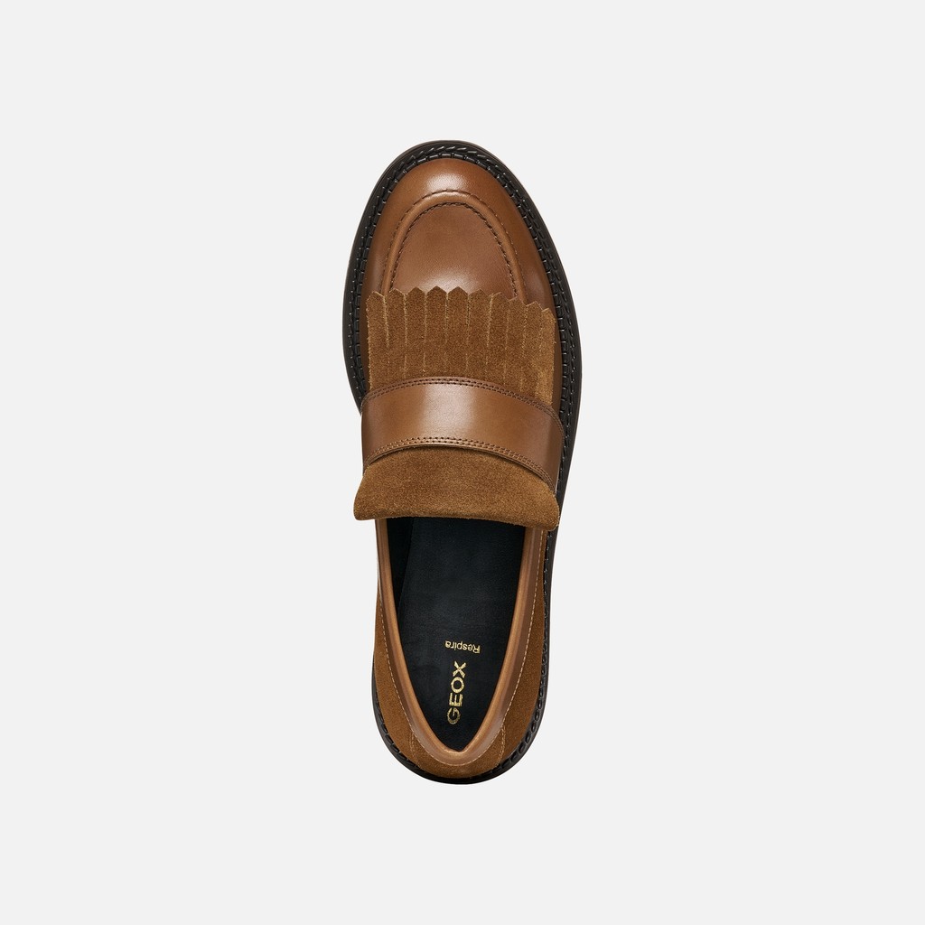 Suede loafers SERILDA WOMAN Nut - image number 5 | GEOX