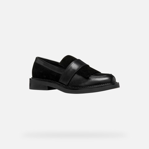 Suede loafers SERILDA WOMAN Black - image number 2 | GEOX