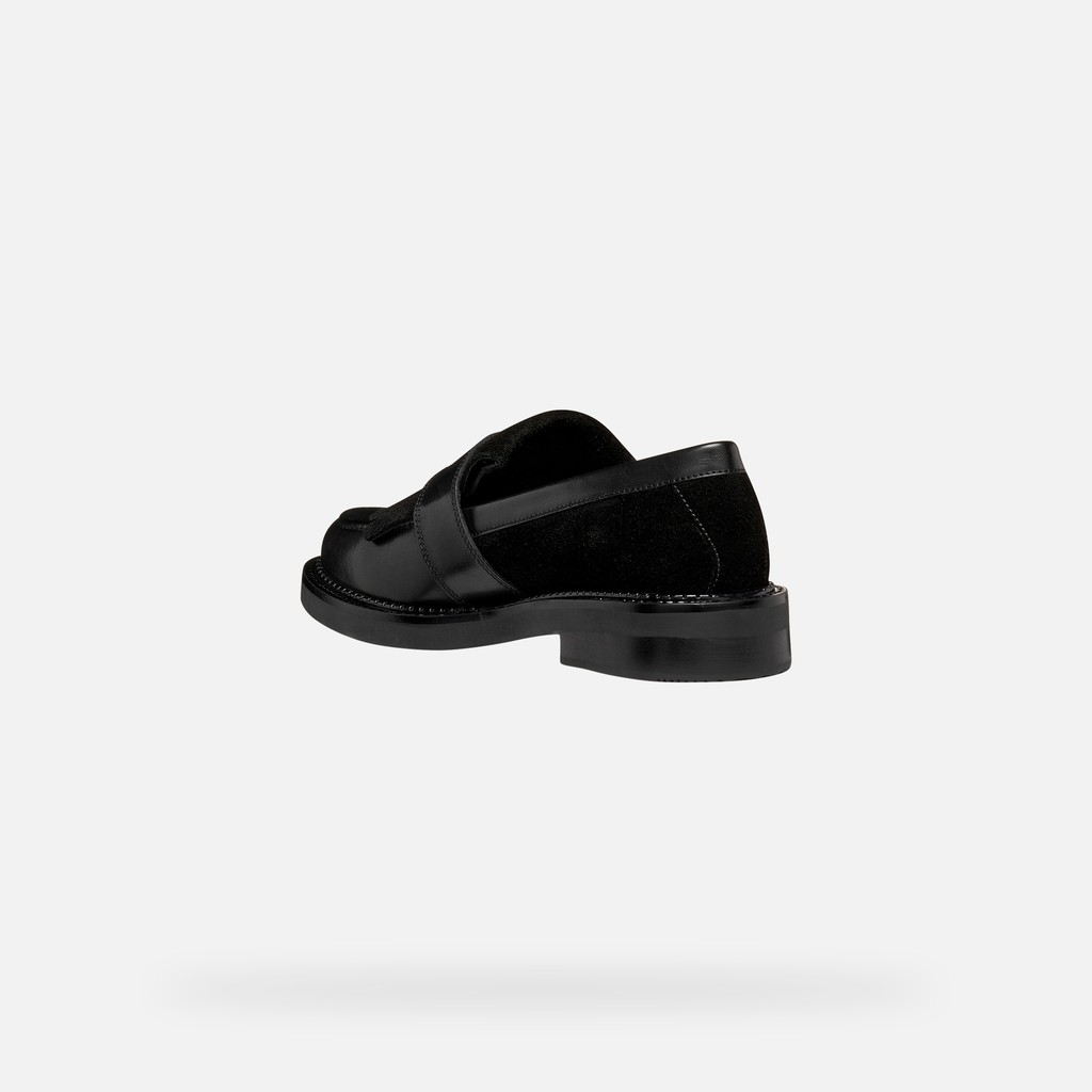 Suede loafers SERILDA WOMAN Black - image number 3 | GEOX