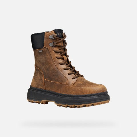 Bottines imperm&eacute;ables LAMIDIE + GRIP ABX FEMME Brun fonc&eacute; - image number 2 | GEOX