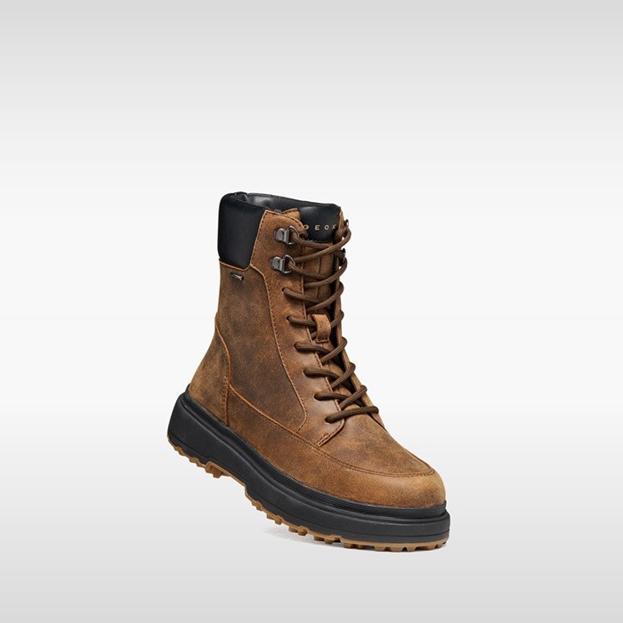 Bottines imperm&eacute;ables LAMIDIE + GRIP ABX FEMME Brun fonc&eacute; | GEOX
