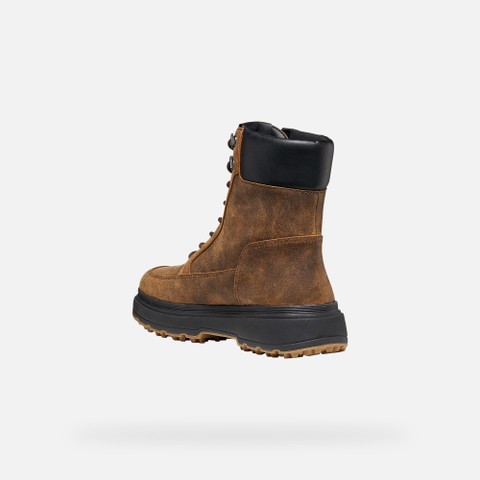 Bottines imperm&eacute;ables LAMIDIE + GRIP ABX FEMME Brun fonc&eacute; - image number 3 | GEOX