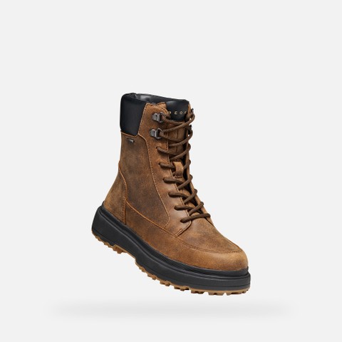 Bottines imperm&eacute;ables LAMIDIE + GRIP ABX FEMME Brun fonc&eacute; - image number 4 | GEOX