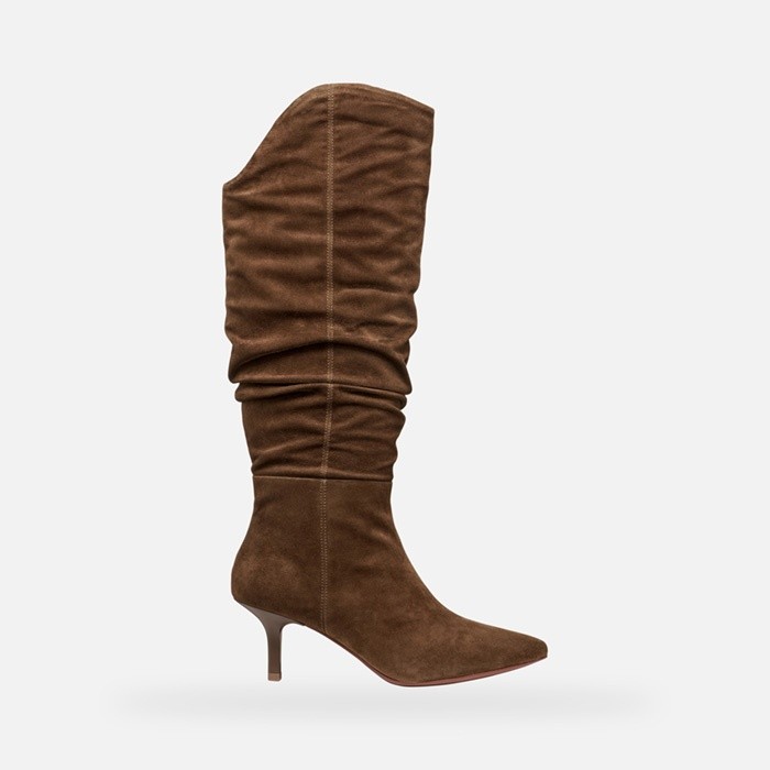 High heel boots KLEOPY WOMAN Dark Brown | GEOX