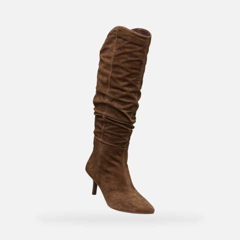 High heel boots KLEOPY WOMAN Dark Brown - image number 4 | GEOX