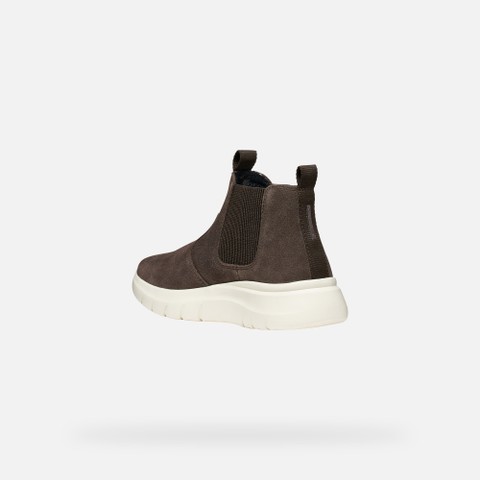 Chelsea boots PLUMMERY WOMAN Chocolate - image number 4 | GEOX