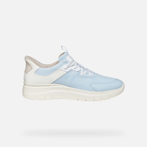 SNEAKERS PLUMMERY PLUS FEMME Bleu ciel clair/Blanc - image number 1 | GEOX