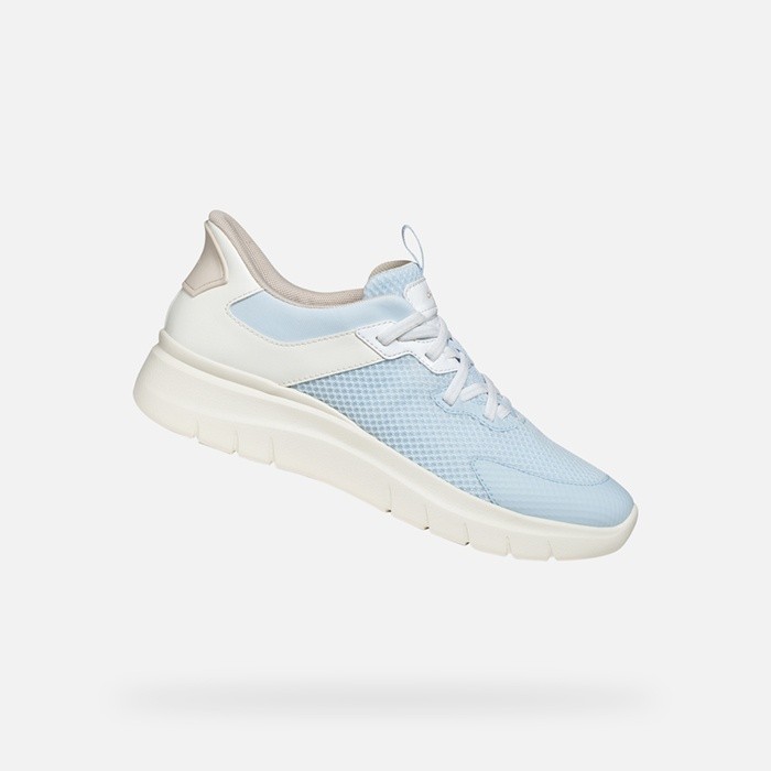 Sneakers PLUMMERY PLUS FEMME Bleu ciel clair/Blanc | GEOX