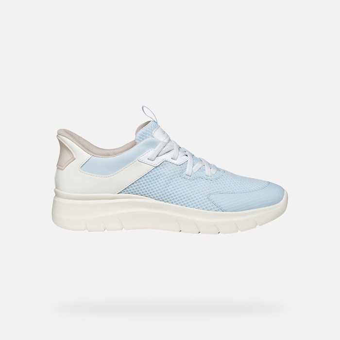 Sneakers PLUMMERY PLUS FEMME Bleu ciel clair/Blanc | GEOX