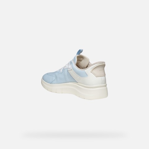 SNEAKERS PLUMMERY PLUS FEMME Bleu ciel clair/Blanc - image number 3 | GEOX