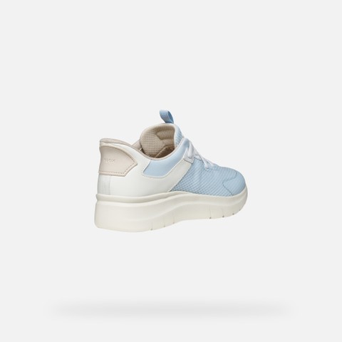 SNEAKERS PLUMMERY PLUS FEMME Bleu ciel clair/Blanc - image number 4 | GEOX