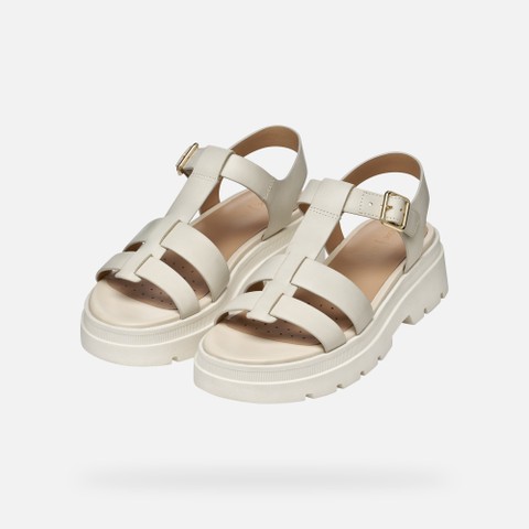 Platform sandals ADACTER S B WOMAN Light Sand - image number 8 | GEOX