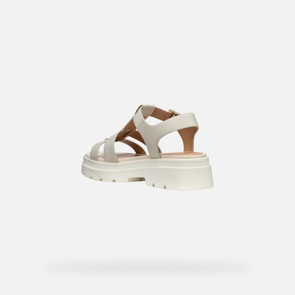 Platform sandals ADACTER S B WOMAN Light Sand - image number 4 | GEOX