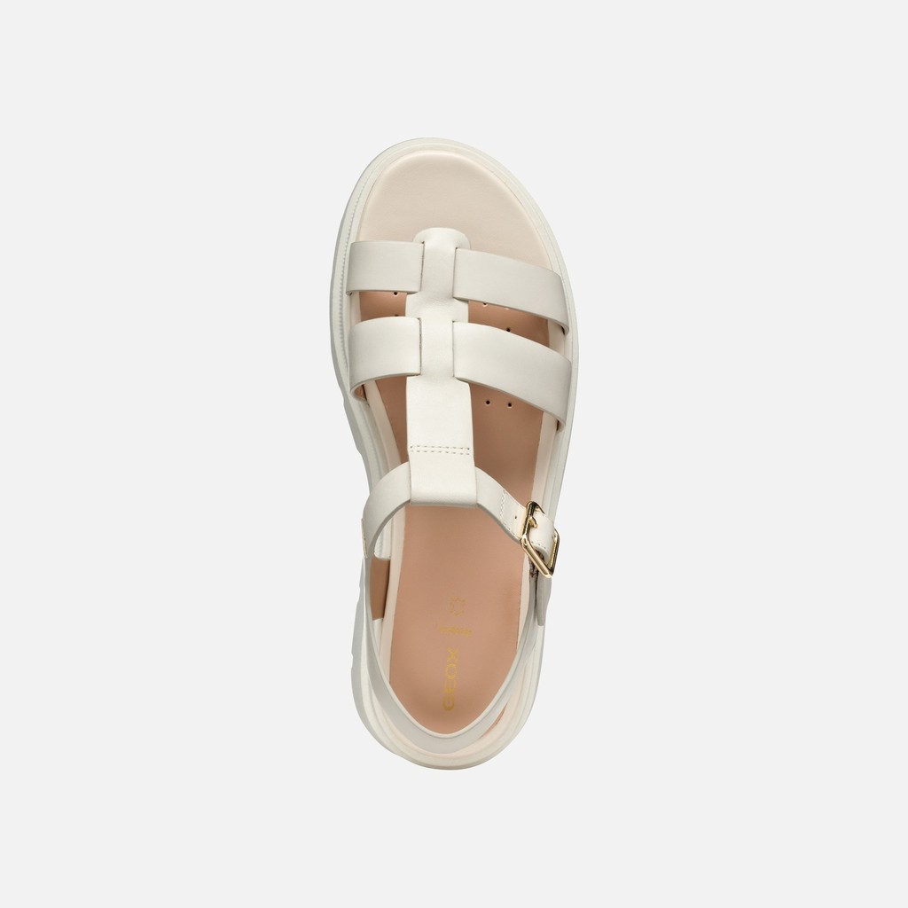 Platform sandals ADACTER S B WOMAN Light Sand - image number 6 | GEOX