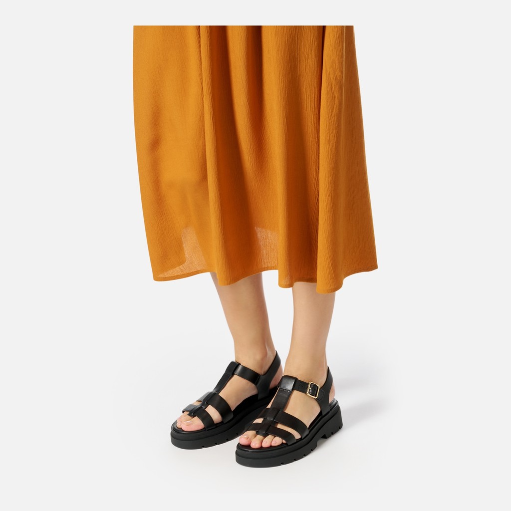 Platform sandals ADACTER S B WOMAN Black - image number 1 | GEOX