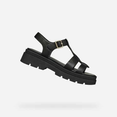 Platform sandals ADACTER S B WOMAN Black | GEOX
