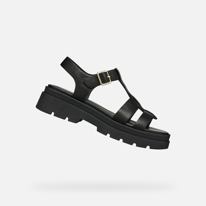 Platform sandals ADACTER S B WOMAN Black | GEOX