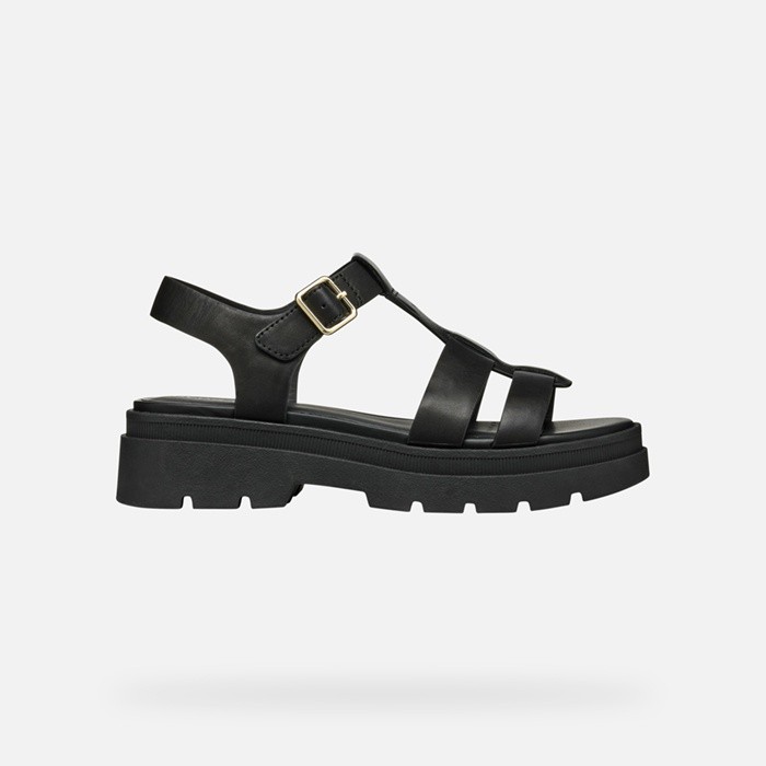 Platform sandals ADACTER S B WOMAN Black | GEOX