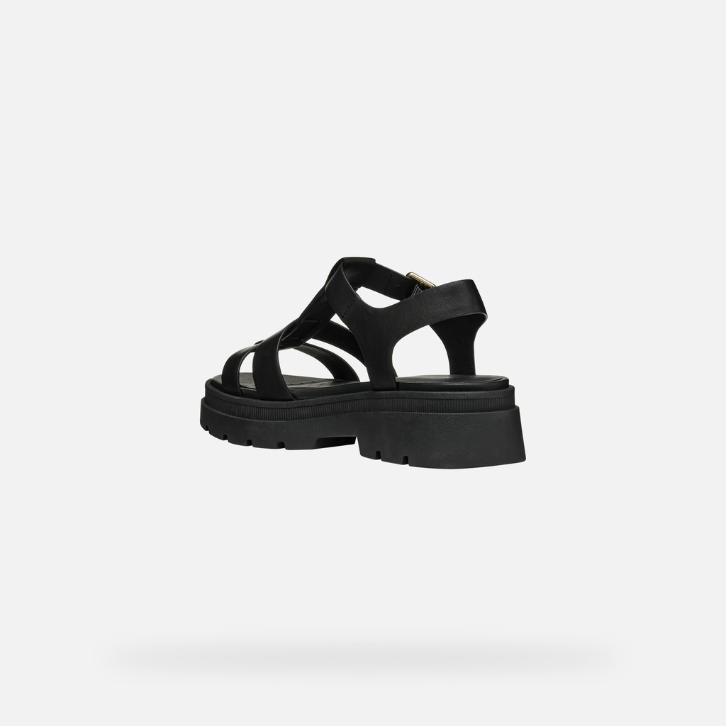 Platform sandals ADACTER S B WOMAN Black - image number 4 | GEOX