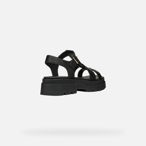 Platform sandals ADACTER S B WOMAN Black - image number 5 | GEOX