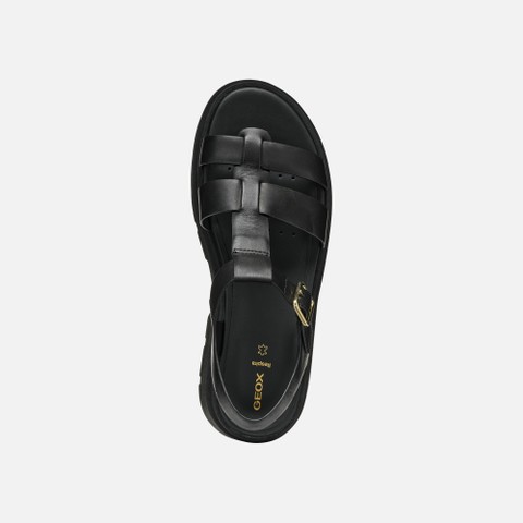 Platform sandals ADACTER S B WOMAN Black - image number 6 | GEOX