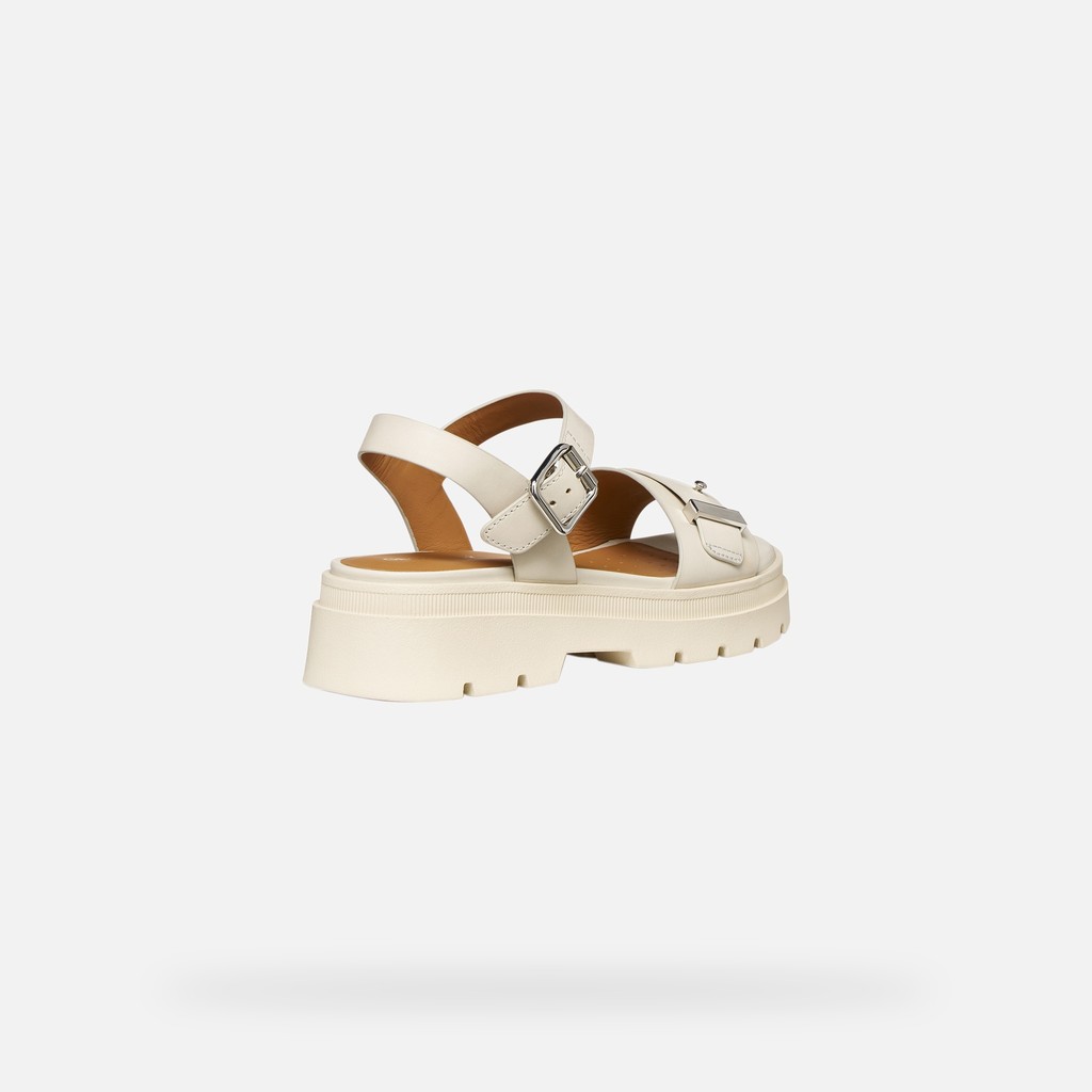 Platform sandals ADACTER S B WOMAN Light Sand - image number 4 | GEOX