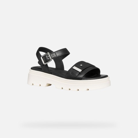 Platform sandals ADACTER S B WOMAN Black - image number 2 | GEOX