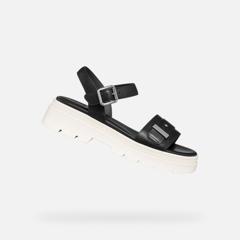 Platform sandals ADACTER S B WOMAN Black | GEOX