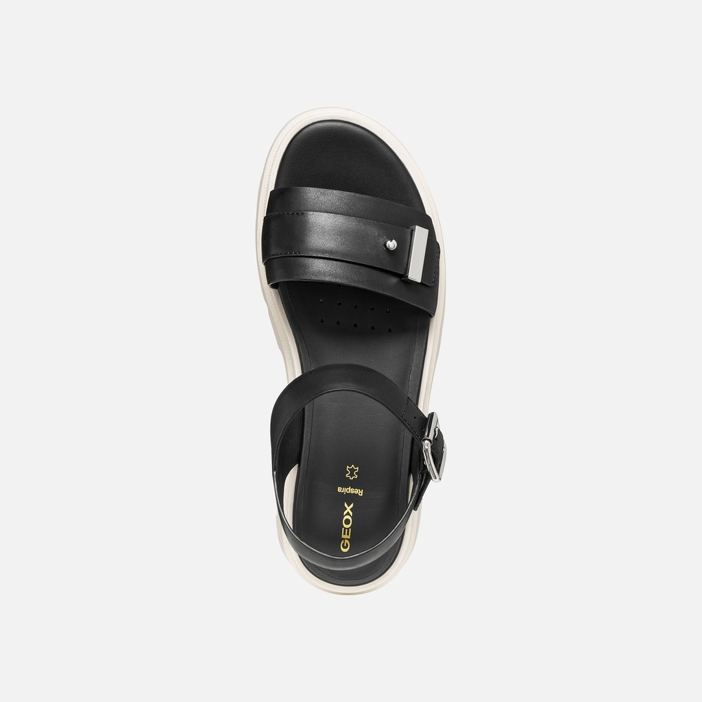 Platform sandals ADACTER S B WOMAN Black - image number 5 | GEOX