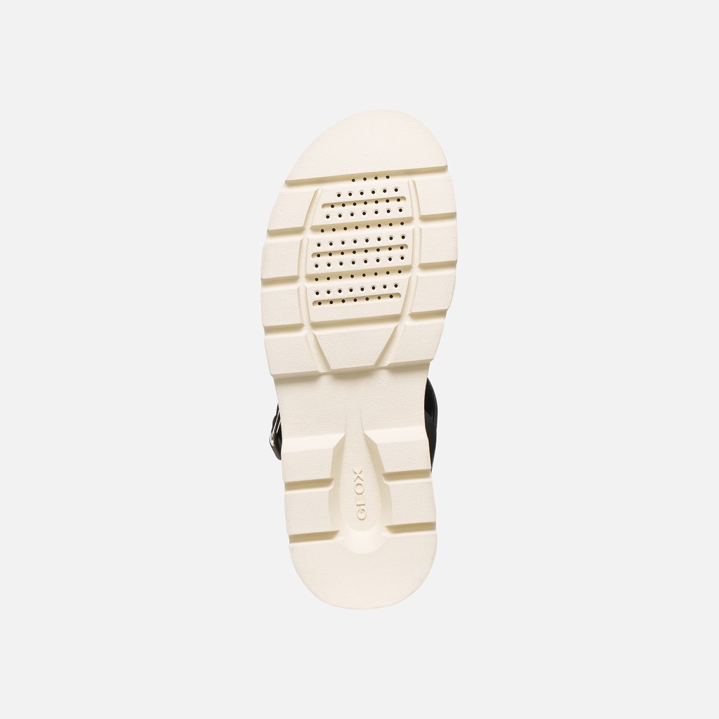 Platform sandals ADACTER S B WOMAN Black - image number 6 | GEOX