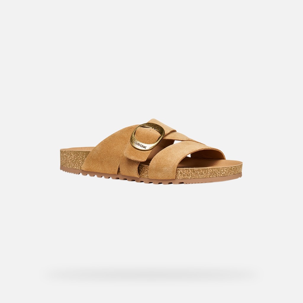 SANDALES CLIMASANDAL CORK FEMME Cognac - image number 2 | GEOX