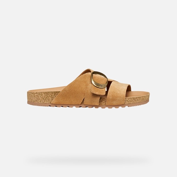 Sandali CLIMASANDAL CORK DONNA Cognac | GEOX