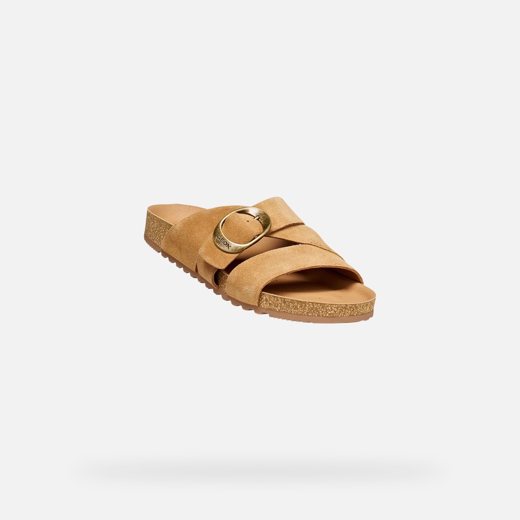 SANDALES CLIMASANDAL CORK FEMME Cognac - image number 4 | GEOX