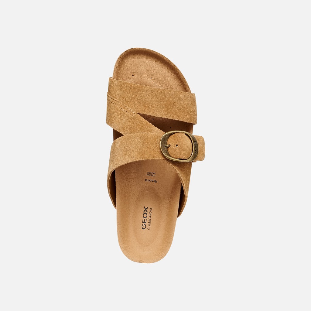 SANDALES CLIMASANDAL CORK FEMME Cognac - image number 5 | GEOX