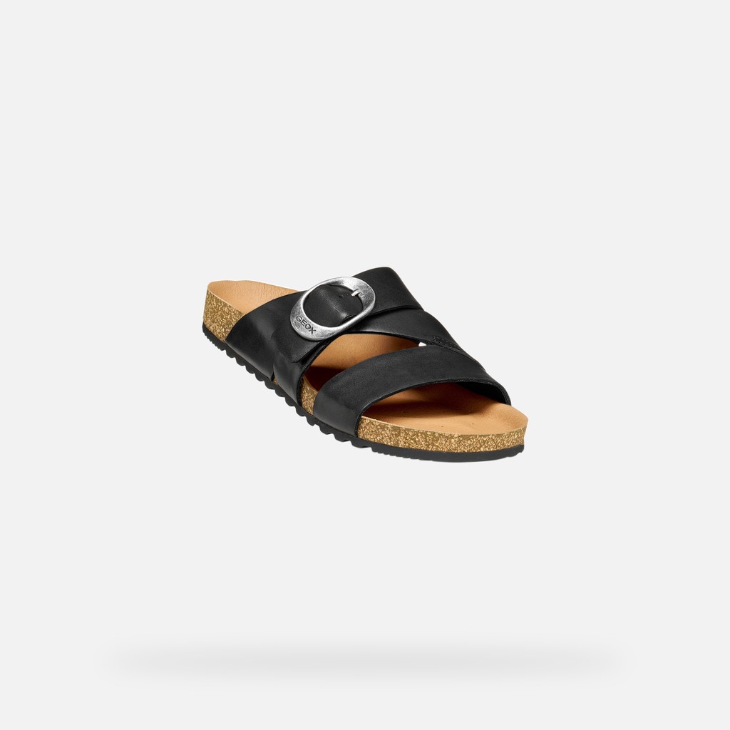SANDALES CLIMASANDAL CORK FEMME Noir/Beige - image number 4 | GEOX