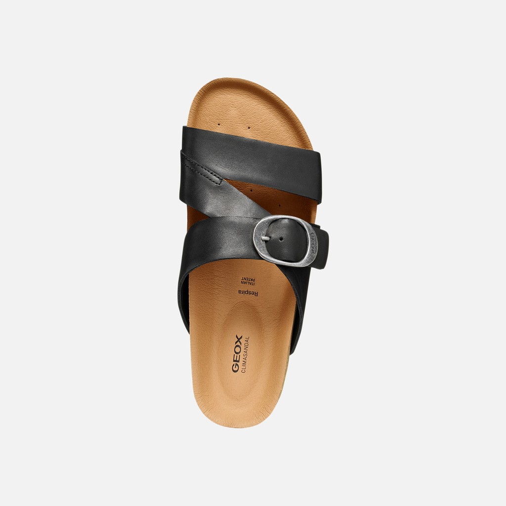 SANDALES CLIMASANDAL CORK FEMME Noir/Beige - image number 5 | GEOX