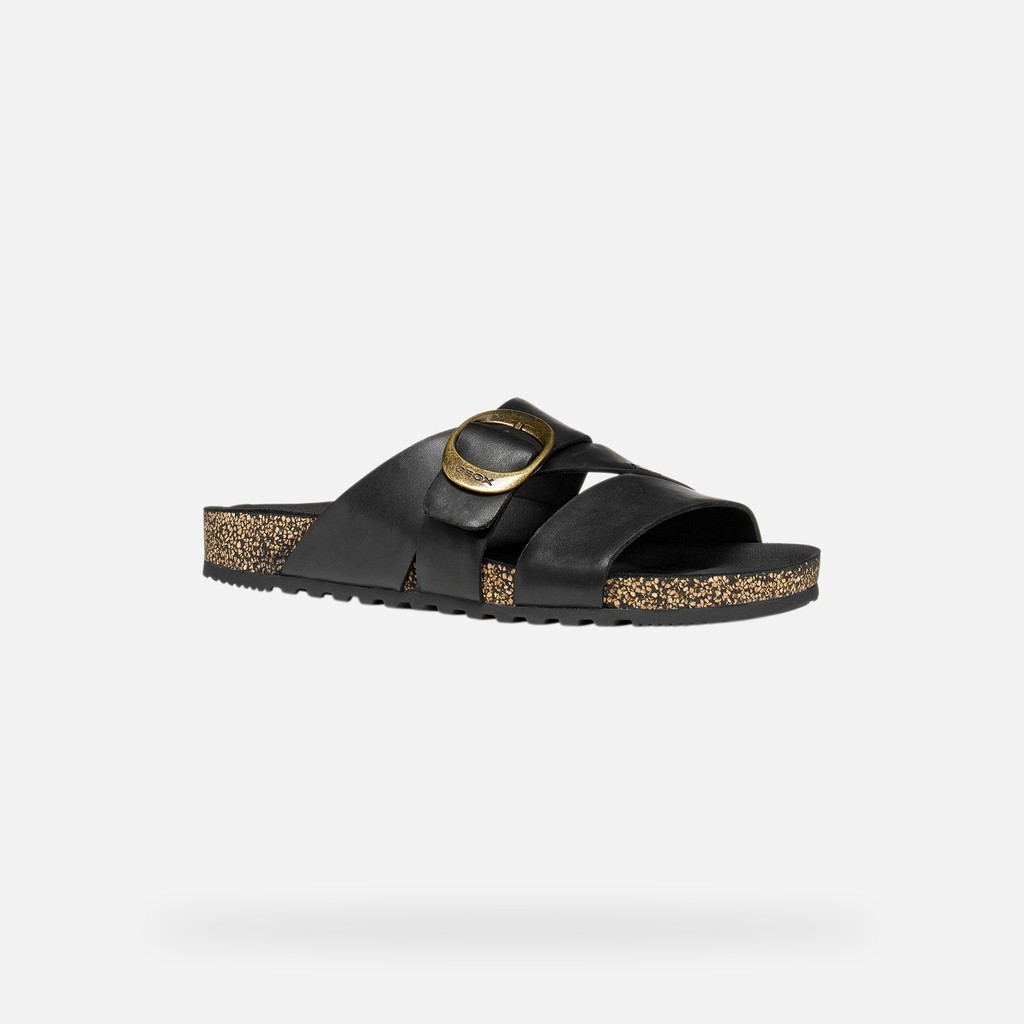 SANDALS CLIMASANDAL CORK WOMAN Black - image number 2 | GEOX