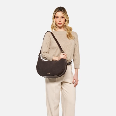 Bolso de hombro PLUETTE BAG MUJER Marr&oacute;n - image number 6 | GEOX