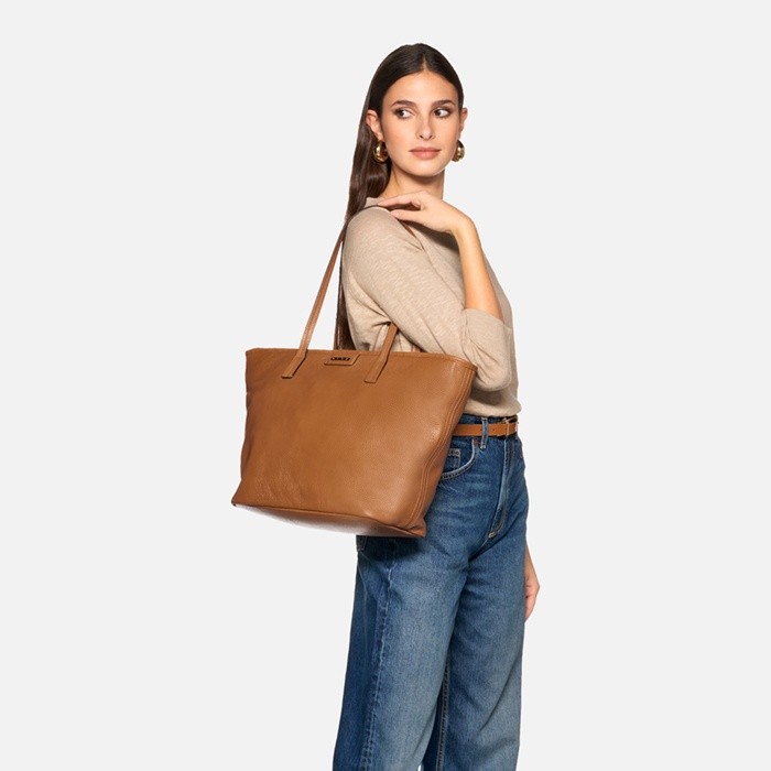 Shoulder bag ZHARPERY BAG WOMAN Cognac | GEOX