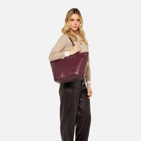 Schoudertas ZHARPERY BAG DAMES Wijnrood - image number 5 | GEOX