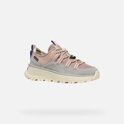 Sneakers imperm&eacute;ables GXRN-03 ABX FEMME Gris/Vieux rose - image number 3 | GEOX