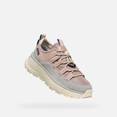 Sneakers imperm&eacute;ables GXRN-03 ABX FEMME Gris/Vieux rose - image number 5 | GEOX