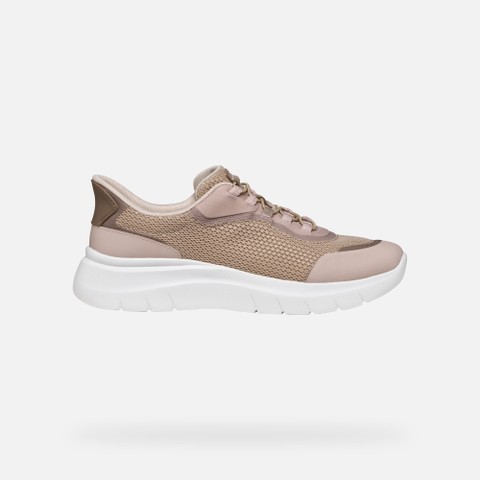 Slip in sneakers PLUMMERY PLUS WOMAN Antique rose/Dove grey - image number 1 | GEOX