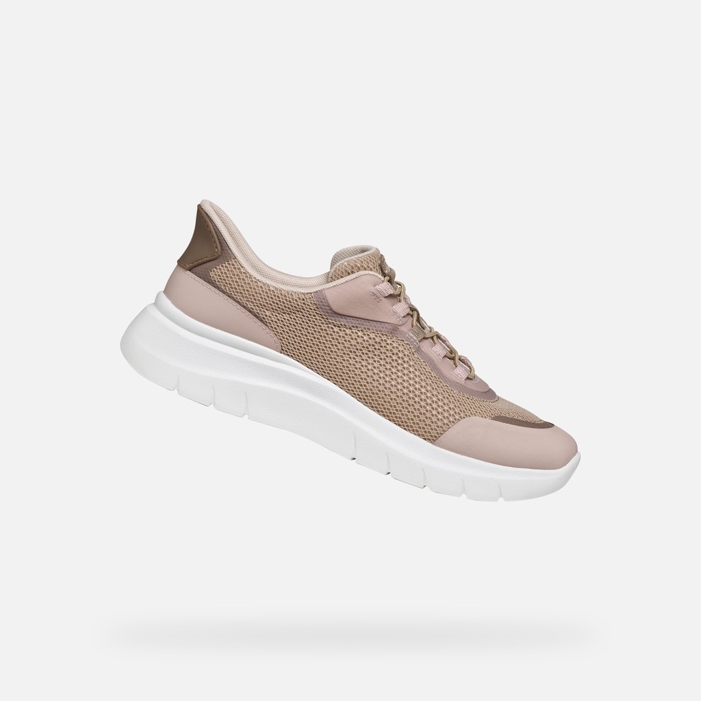 Slip in sneakers PLUMMERY PLUS WOMAN Antique rose/Dove grey - image number 0 | GEOX